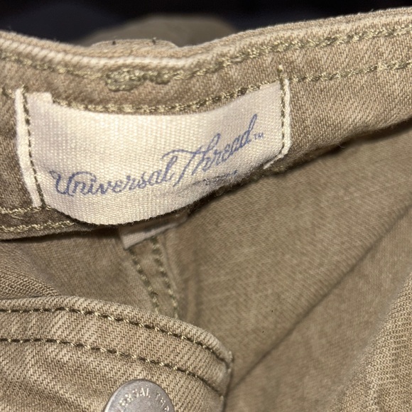 Sz 8 Sailor Wide Leg Green Denim Jeans Pants Bottoms Cotton Casual Everyday - Picture 3 of 9